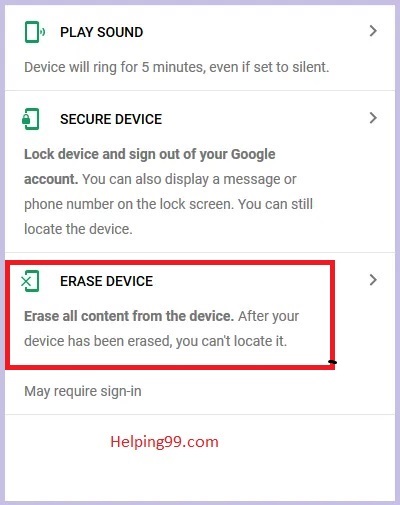 Reset your Phone Remotely 