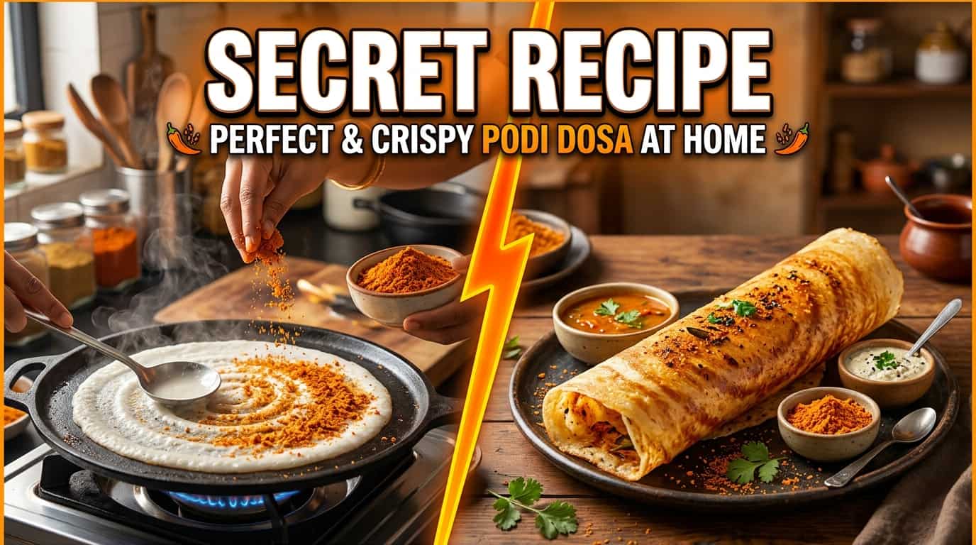 Read more about the article Best Podi Dosa Recipe – Restaurant Style at Home